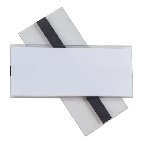 Clear Magnetic Label Holders, Side Load, 6 X 2.5, Clear, 10-Pack 1