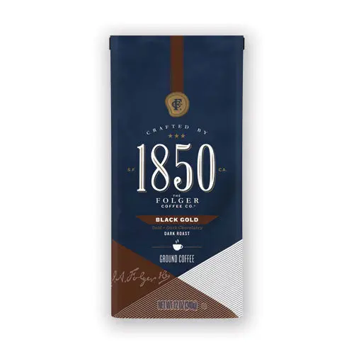 Coffee, Black Gold, Dark Roast, Ground, 12 Oz Bag, 6-Carton 1