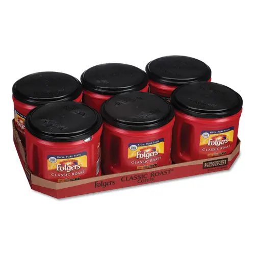 Coffee, Classic Roast, Ground, 30.5 Oz Canister, 6-Carton 1