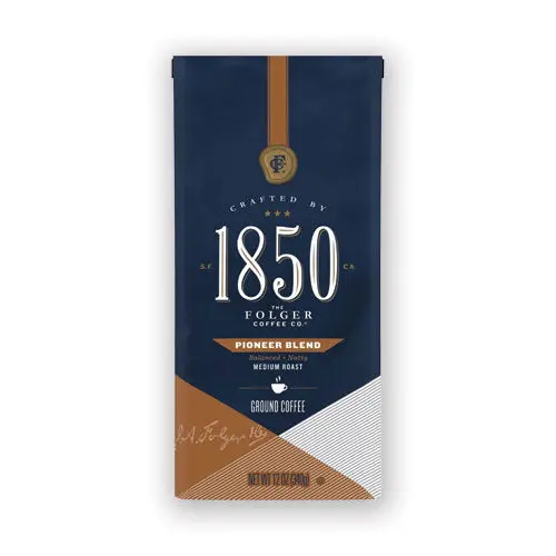 Coffee, Pioneer Blend, Medium Roast, Ground, 12 Oz Bag, 6-Carton 1