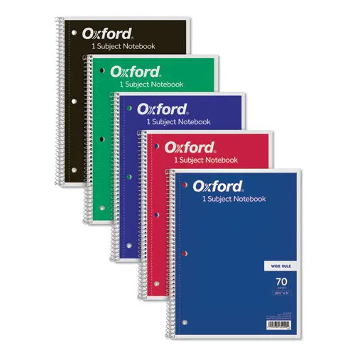 Coil-Lock Wirebound Notebooks, 1 Subject, Wide-Legal Rule, Assorted Color Covers, 10.5 X 8, 70 Sheets 1