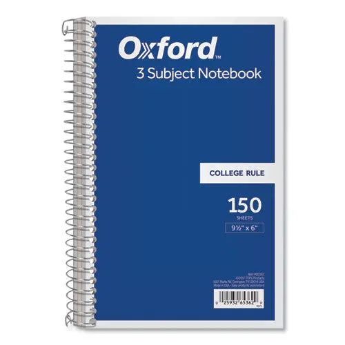 Coil-Lock Wirebound Notebooks, 3 Subjects, Medium-College Rule, Assorted Color Covers, 9.5 X 6, 150 Sheets 1