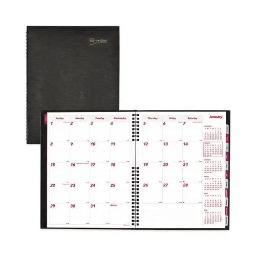 Coilpro 14-Month Ruled Monthly Planner, 11 X 8.5, Black Cover, 14-Month (Dec To Jan): 2022 To 2024 1