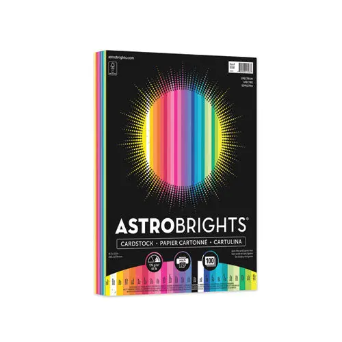 Color Cardstock, 65 Lb, 8.5 X 11, Assorted Colors, 100-Pack 1