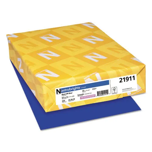 Color Cardstock, 65 Lb, 8.5 X 11, Blast-Off Blue, 250-Pack 1
