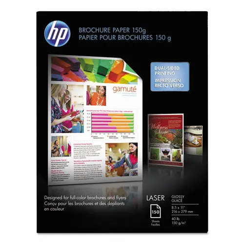 Color Laser Glossy Brochure Paper, 97 Bright, 40Lb, 8.5 X 11, White, 150-Pack 1