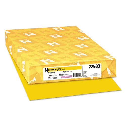 Color Paper, 24 Lb, 11 X 17, Solar Yellow, 500-Ream 1