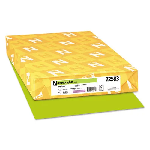 Color Paper, 24 Lb, 11 X 17, Terra Green, 500-Ream 1