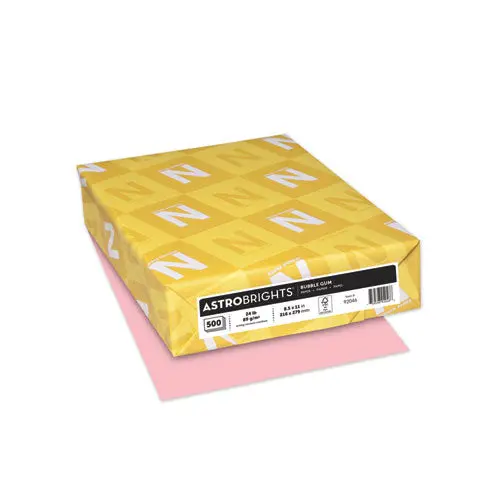 Color Paper, 24 Lb, 8.5 X 11, Bubble Gum, 500-Ream 1