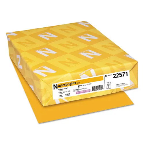 Color Paper, 24 Lb, 8.5 X 11, Galaxy Gold, 500-Ream 1