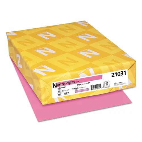 Color Paper, 24 Lb, 8.5 X 11, Pulsar Pink, 500-Ream 1