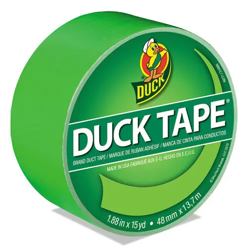Colored Duct Tape, 3" Core, 1.88" X 15 Yds, Neon Green 1