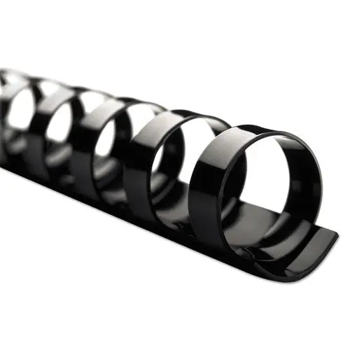 Combbind Standard Spines, 1-4" Diameter, 25 Sheet Capacity, Black, 100-Box 1