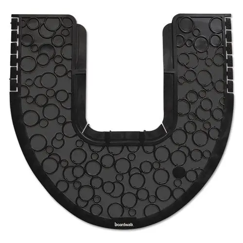 Commode Mat 2.0, Absorbant, Rubber, 22 X 22, Black, 6-Carton 1