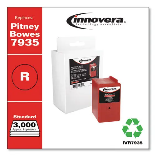 Compatible Red Postage Meter Ink, Replacement For Pitney Bowes 793-5 (7935), 3,000 Page-Yield 1