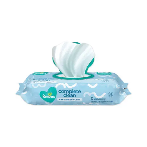 Complete Clean Baby Wipes, 1-Ply, Baby Fresh, 72 Wipes-Pack, 8 Packs-Carton 1