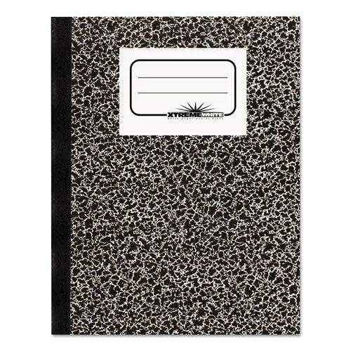 Composition Notebook, Wide-Legal Rule, Black Marble Cover, 10 X 7.88, 80 Sheets 1