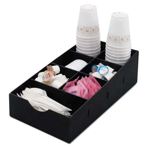 Condiment Caddy, 8.75W X 16D X 5.25H, Black 1