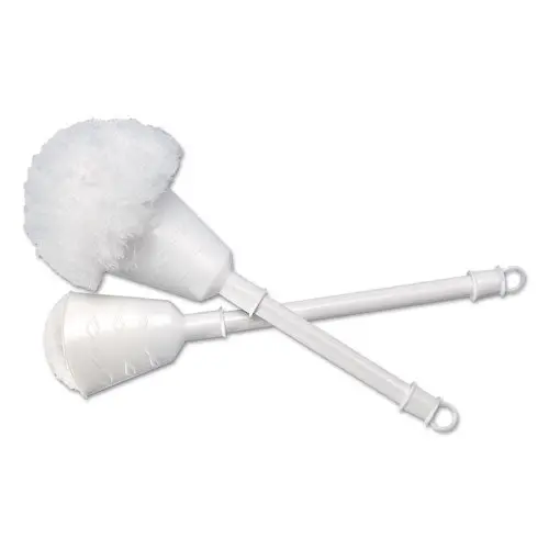 Cone Bowl Mop, 10" Handle, 2" Dia. Head, Plastic, White 1