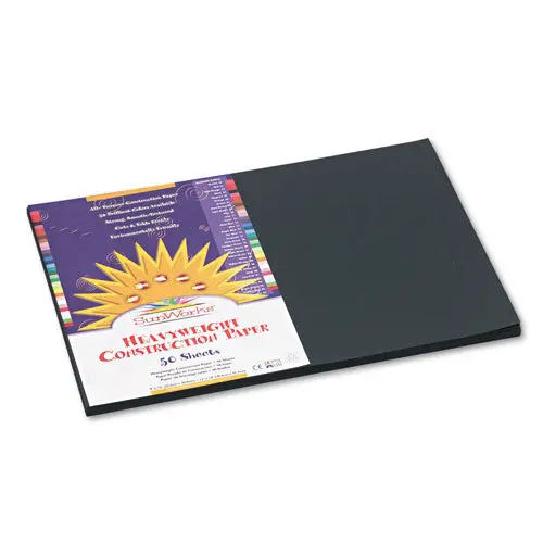 Construction Paper, 58Lb, 12 X 18, Black, 50-Pack 1