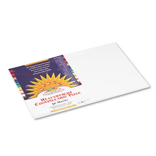 Construction Paper, 58Lb, 12 X 18, Bright White, 50-Pack 1
