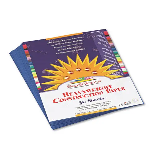 Construction Paper, 58Lb, 9 X 12, Blue, 50-Pack 1