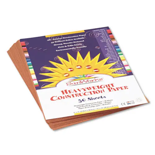 Construction Paper, 58Lb, 9 X 12, Light Brown, 50-Pack 1