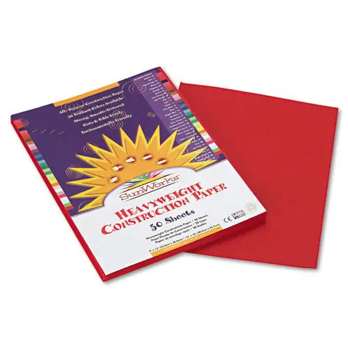 Construction Paper, 58Lb, 9 X 12, Red, 50-Pack 1