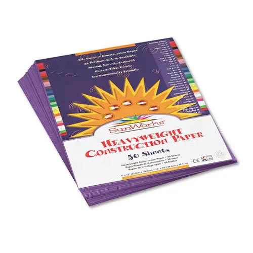 Construction Paper, 58Lb, 9 X 12, Violet, 50-Pack 1