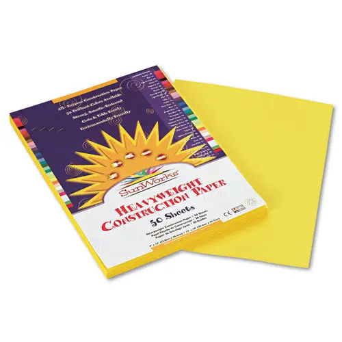 Construction Paper, 58Lb, 9 X 12, Yellow, 50-Pack 1