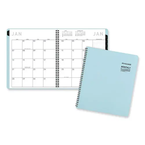Contemporary Lite Monthly Planner, 11 X 9.5, Light Blue Cover, 12-Month (Jan To Dec): 2024 1