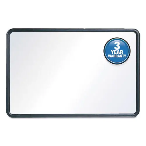 Contour Dry-Erase Board, Melamine, 48 X 36, White Surface, Black Frame 1