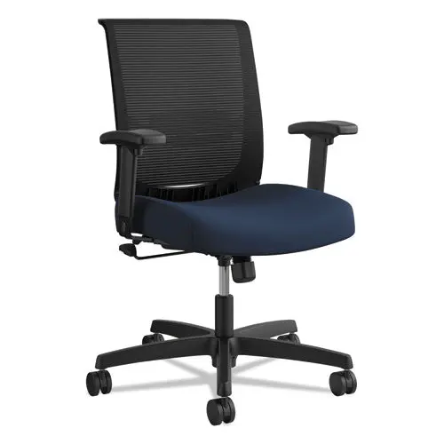 Convergence Mid-Back Task Chair With Swivel-Tilt Control, Supports Up To 275 Lbs, Navy Seat, Black Back, Black Base 1