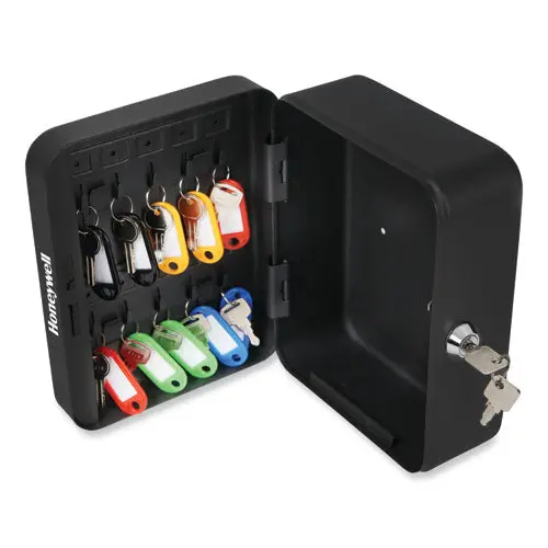 Convertible Cash And Key Box With 10 Keys, 7.9 X 6.5 X 3.5, Security Steel, Black 1