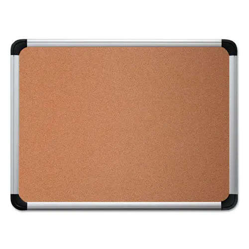 Cork Board With Aluminum Frame, 36 X 24, Natural, Silver Frame 1