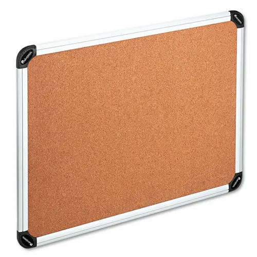Cork Board With Aluminum Frame, 48 X 36, Natural, Silver Frame 1