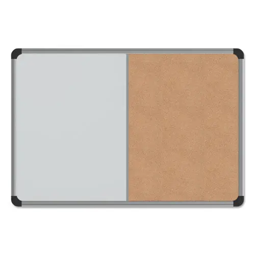 Cork-Dry Erase Board, Melamine, 24 X 18, Black-Gray Aluminum-Plastic Frame 1