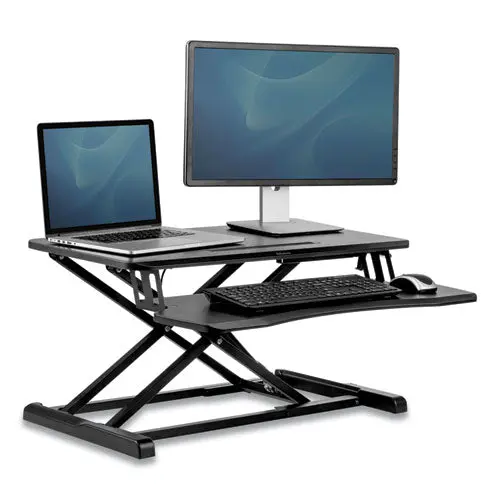 Corsivo Sit-Stand Workstation, 31.5 X 24.25 X 16, Black 1
