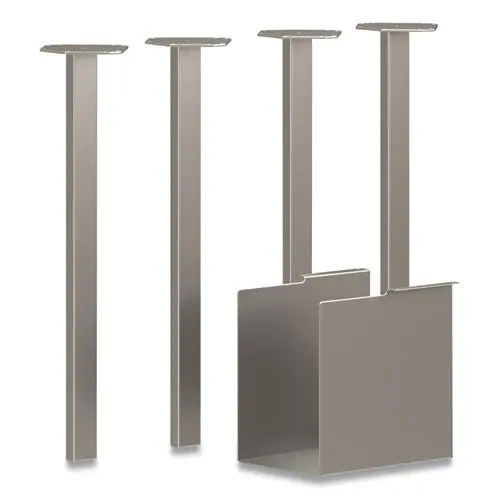 Coze Table Legs, 5.75 X 28, Silver, 4-Pack 1