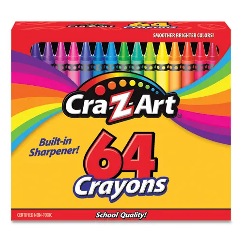 Crayons, 64 Assorted Colors, 64-Pack 1