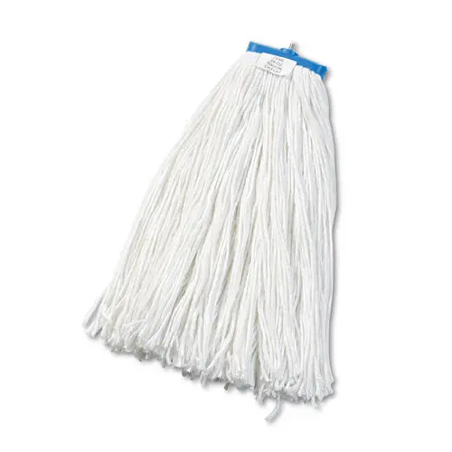 Cut-End Lie-Flat Wet Mop Head, Rayon, 24Oz, White 1