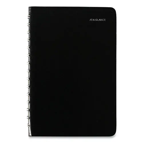 Daily Appointment Book With Open Scheduling, 8 X 5, Black, 2021 1