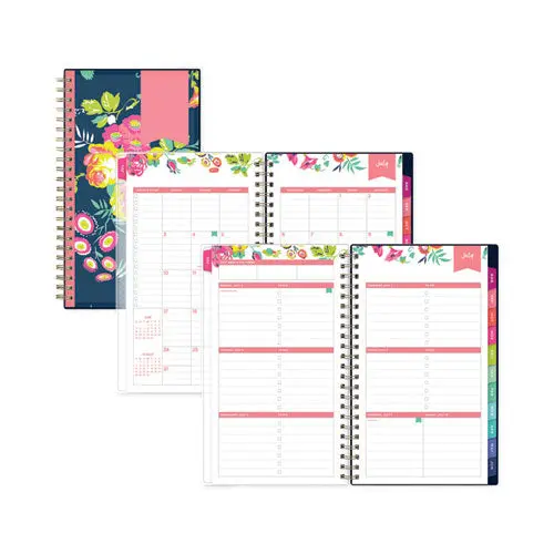 Day Designer Peyton Create-Your-Own Cover Weekly-Monthly Planner, Floral, 8 X 5, Navy, 12-Month (July-June): 2022 To 2023 1