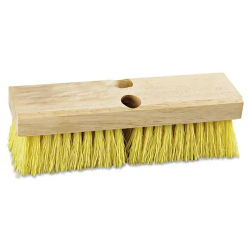 Deck Brush Head, 10" Wide, Polypropylene Bristles 1