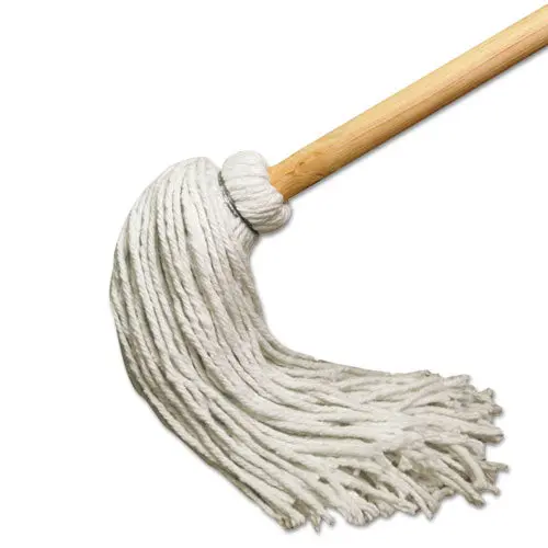 Deck Mop W-54 In. Wooden Handle, 24 Oz. Rayon Fiber Head, 6-Pack 1