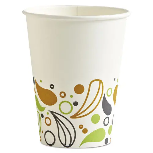 Deerfield Printed Paper Hot Cups, 12 Oz, 20 Cups-Sleeve, 50 Sleeves-Carton 1
