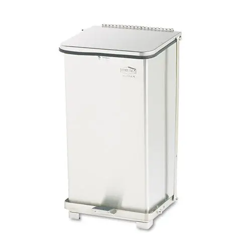 Defenders Biohazard Step Can, Square, Steel, 6.5 Gal, Stainless Steel 1