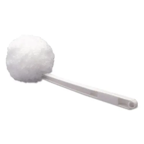 Deluxe Bowl Mop, 10" Handle, 2" Dia. Head, Plastic, White, 25-Carton 1