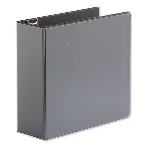 Deluxe Easy-To-Open D-Ring View Binder, 3 Rings, 4" Capacity, 11 X 8.5, Black 1