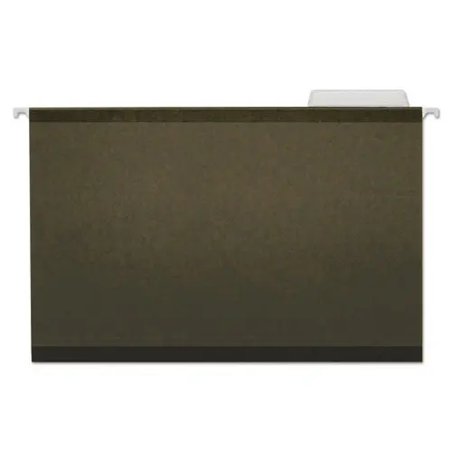 Deluxe Reinforced Recycled Hanging File Folders, Legal Size, 1-3-Cut Tab, Standard Green, 25-Box 1